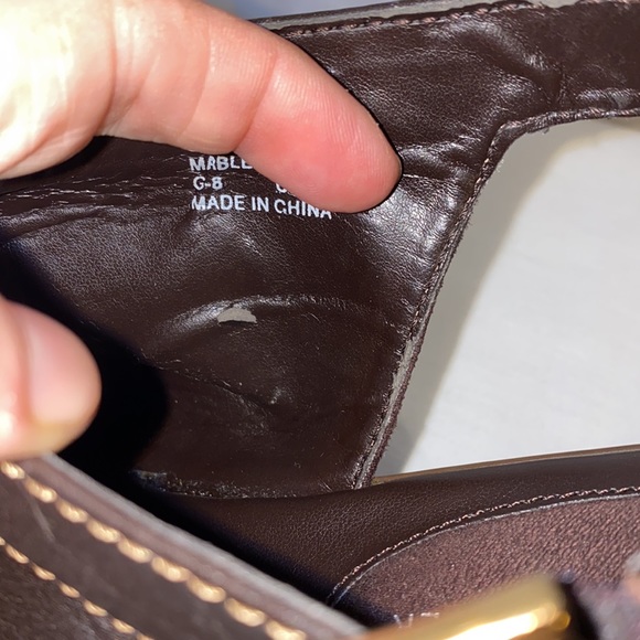 Tommy Hilfiger sling back brown patchwork heels. Size 8.5M Mable - Picture 11 of 12